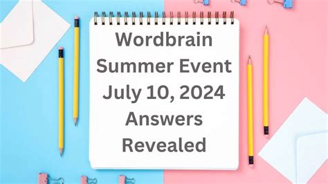 qunb wordbrain|WordBrain Summer Event 2024 Answers All .
